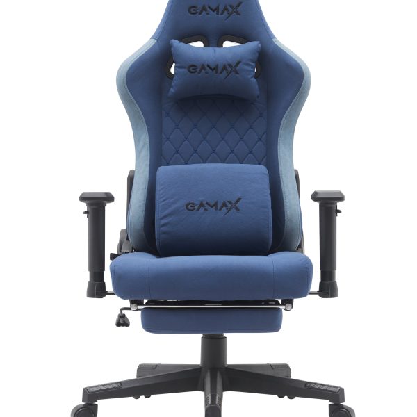 Gamax Gaming Chair model BS-7970 with Foot Rest - Dark Blue ( Installation not included )
