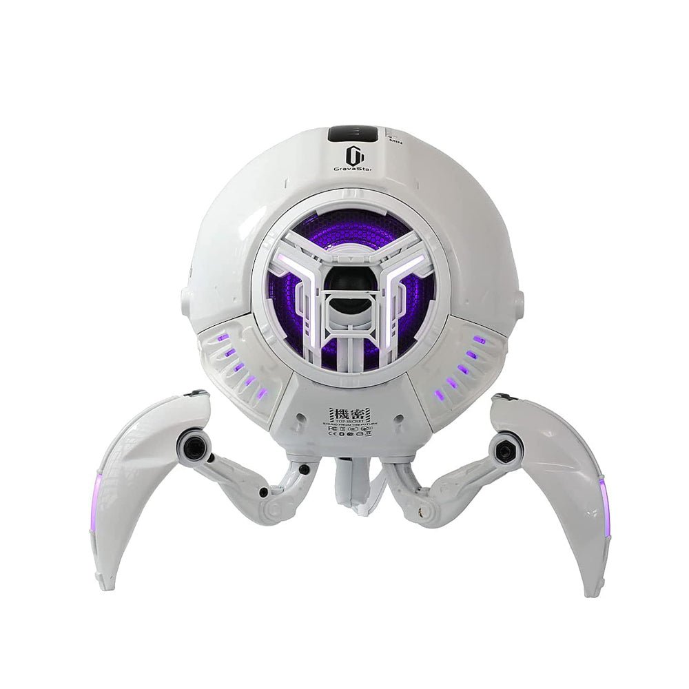 GravaStar Mars Pro Bluetooth 5.0 Speaker with Bass Boost and Stereo Sound - White