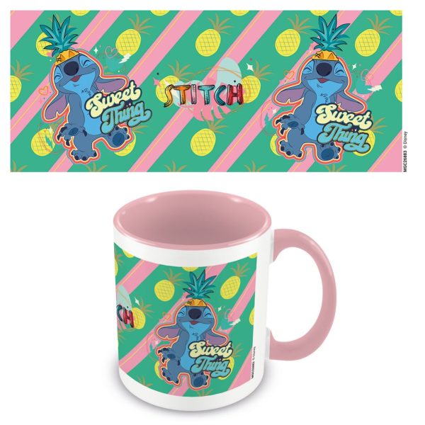 LILO AND STITCH (YOU'RE MY FAVE) PINK COLOURED INNER MUGS