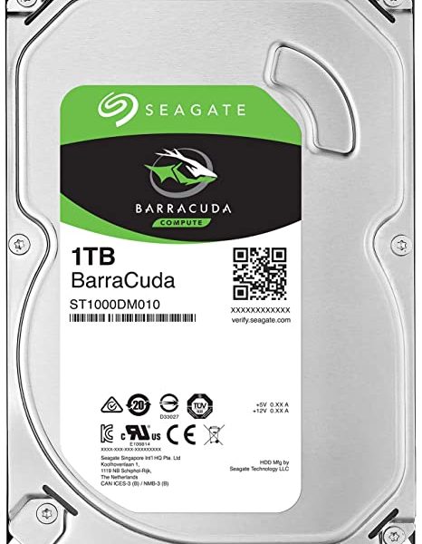 Seagate 1TB BarraCuda SATA III 3.5 Inch Internal HDD