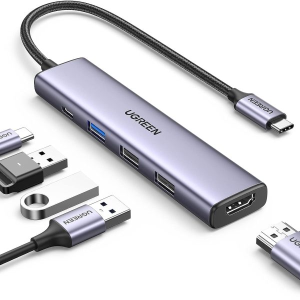 Ugreen 5-in-1 USB-C Hub (100W PD, 4K@30Hz HDMI) Model CM478 15495